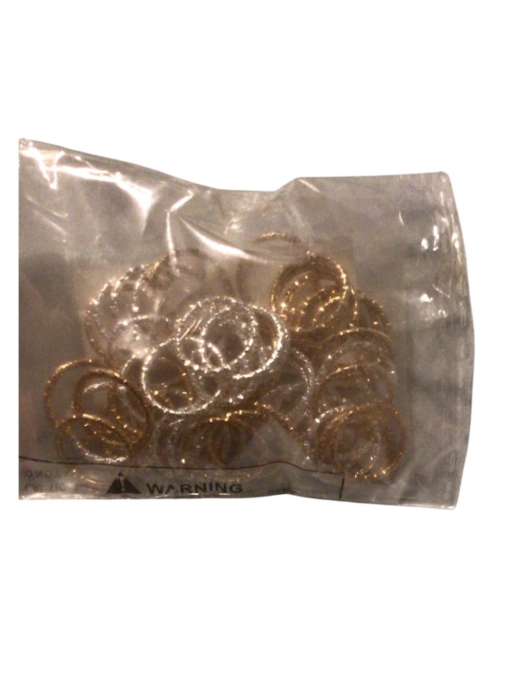 NWT...50pcs Hair Rings (gold&silver)